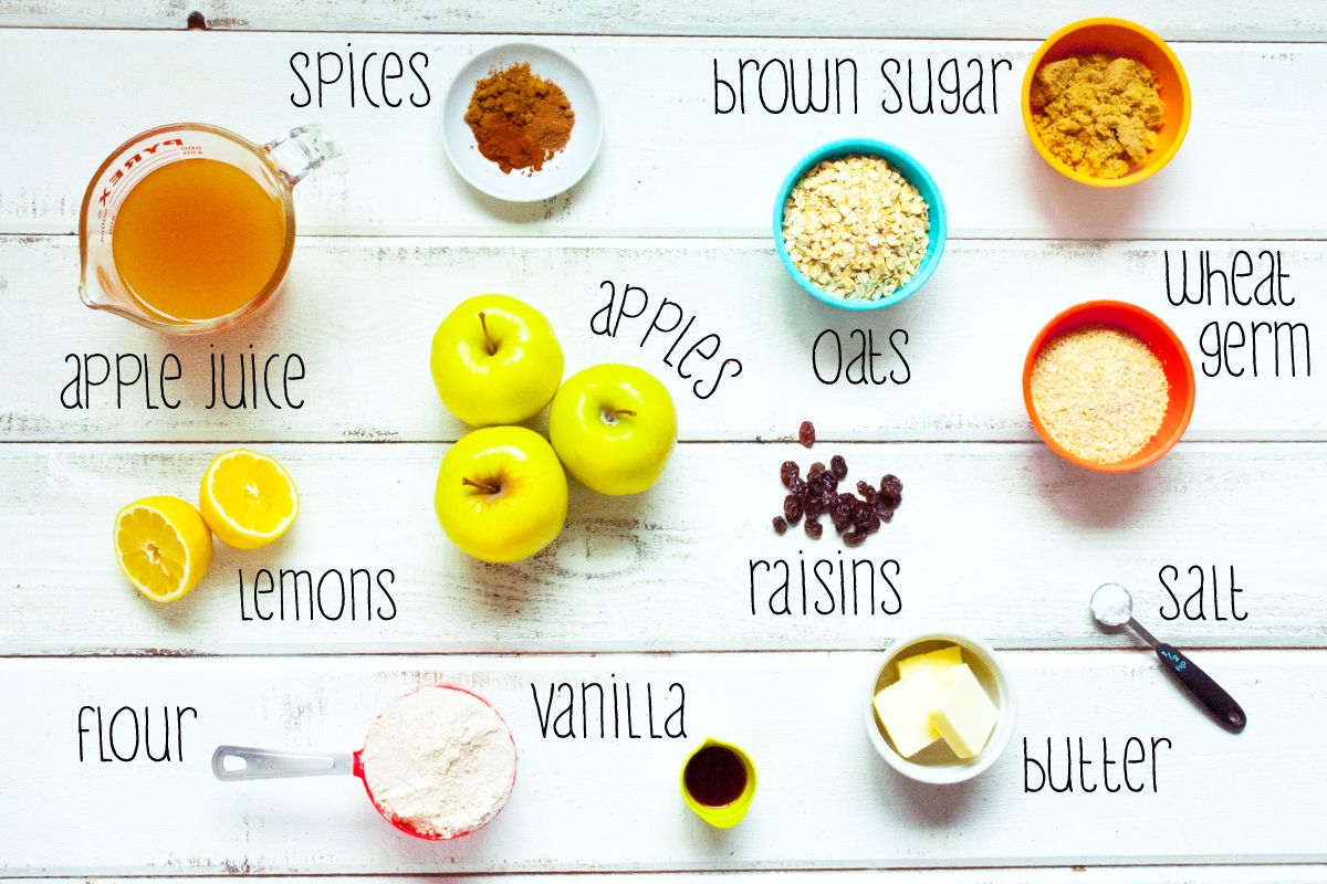 ingredients for apple crisp