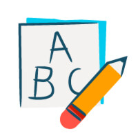 ABC with pencil