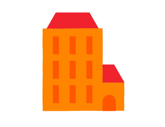 orange building illustration