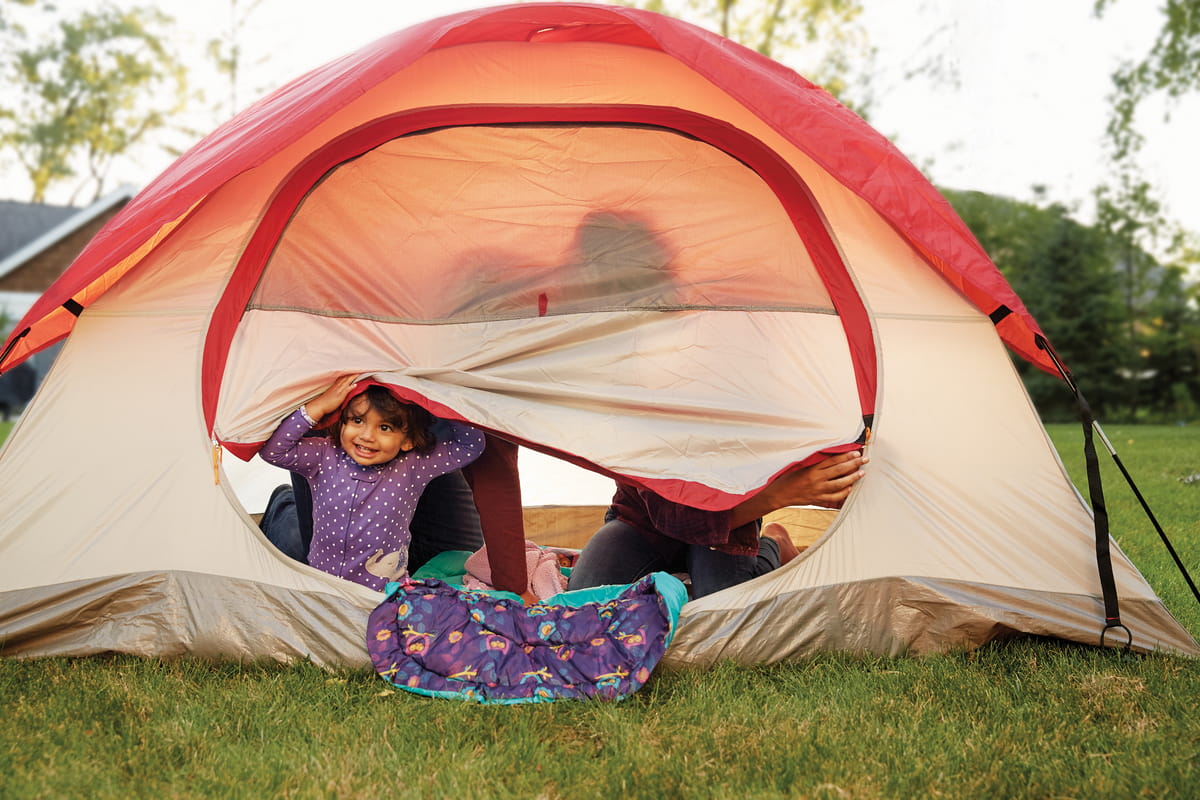 Go camping...minus the packing, right in your own backyard!