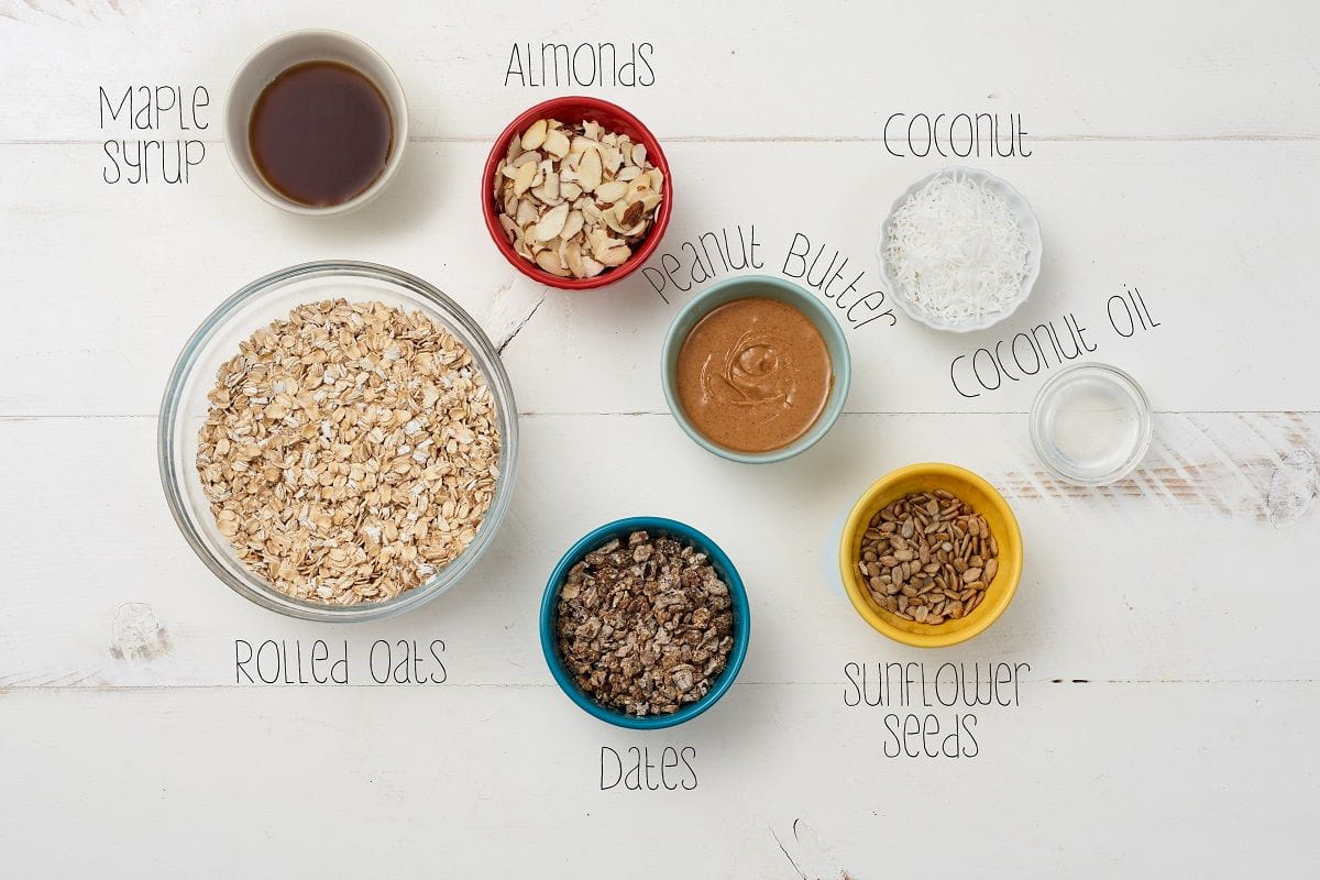 ingredients for granola bars