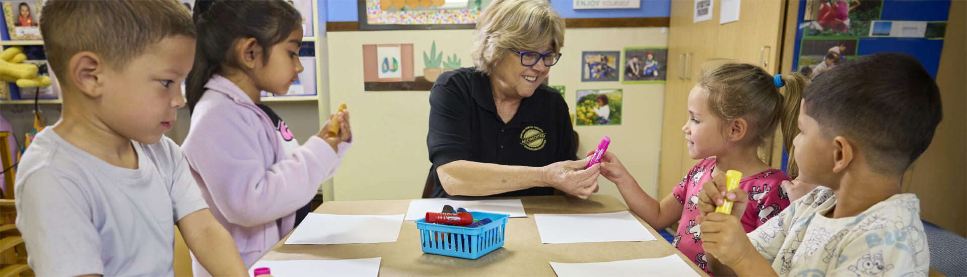 teacher with students