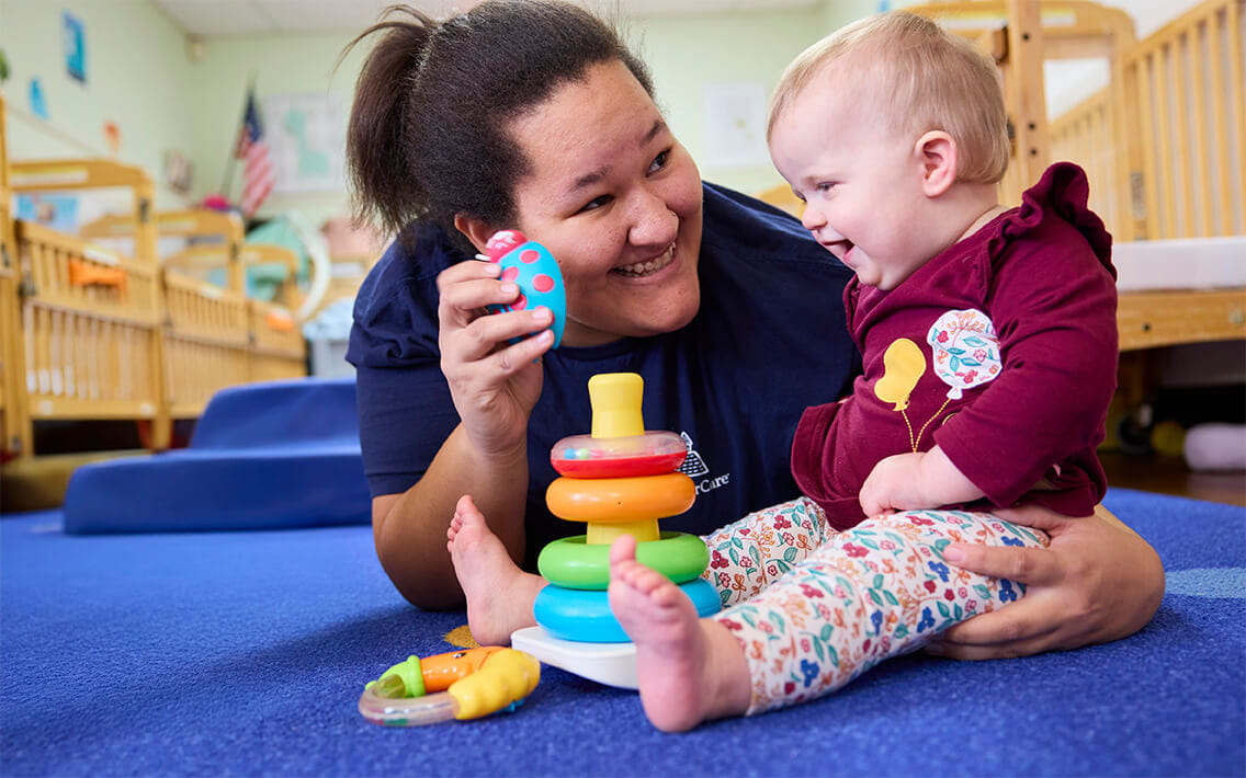 teacher with toddler