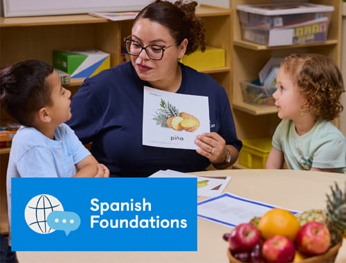 Spanish teacher during learning adventure Spanish class