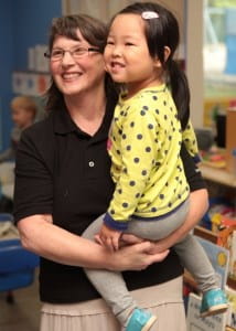 Teacher with child