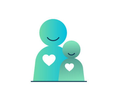 people with hearts icon