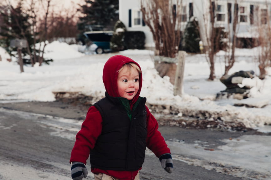 boy in winter