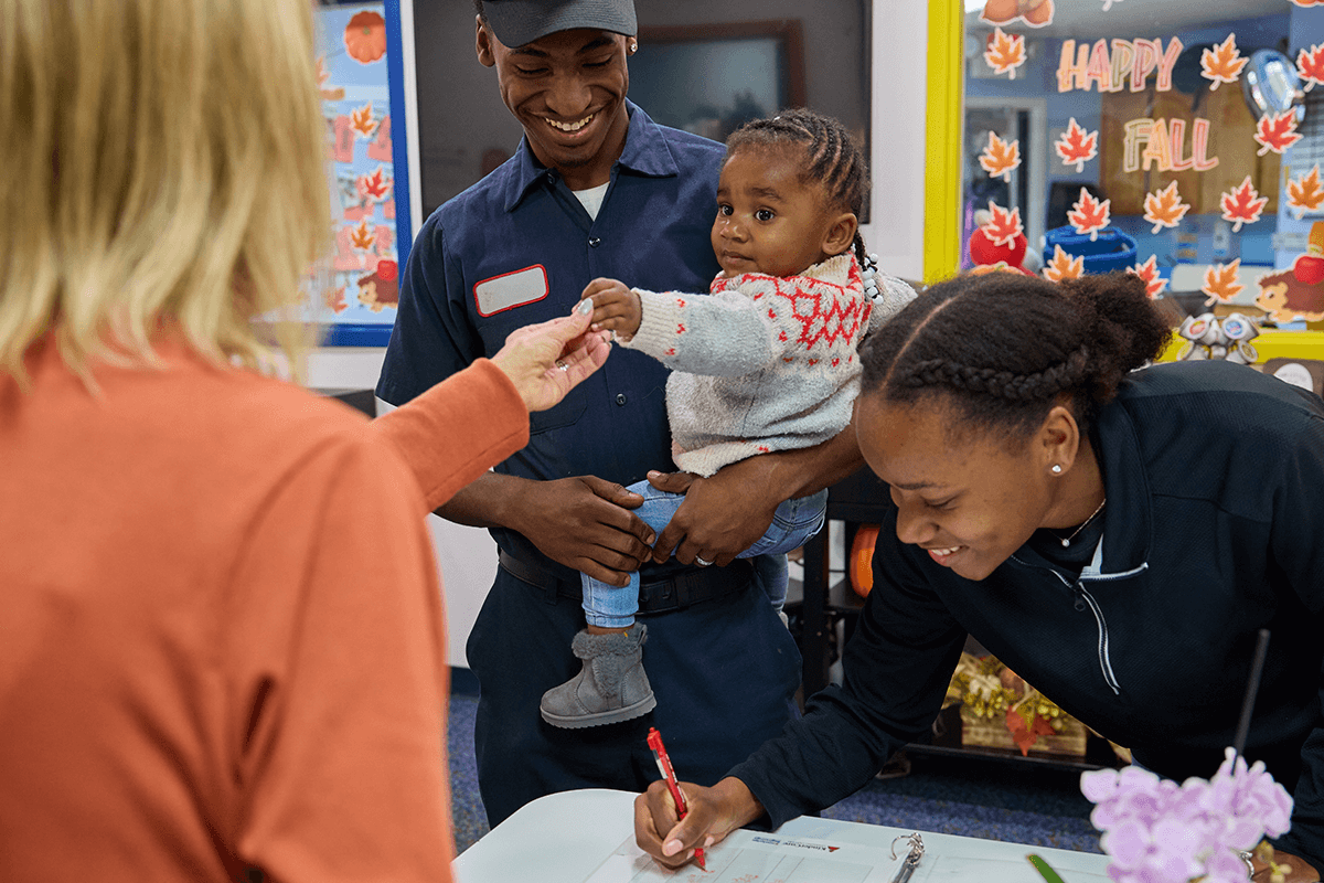 parents at daycare center