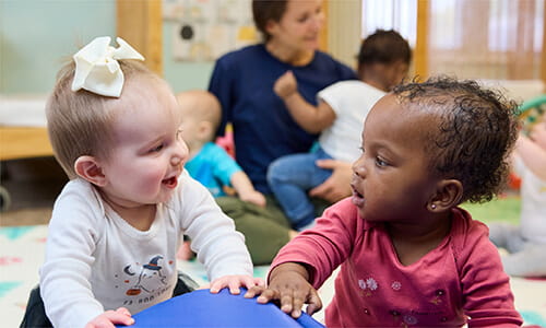 infants playing