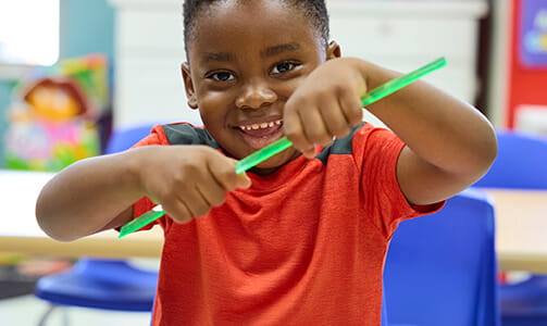 prekindergarten kid smiling
