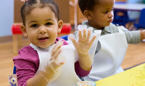 kids making food