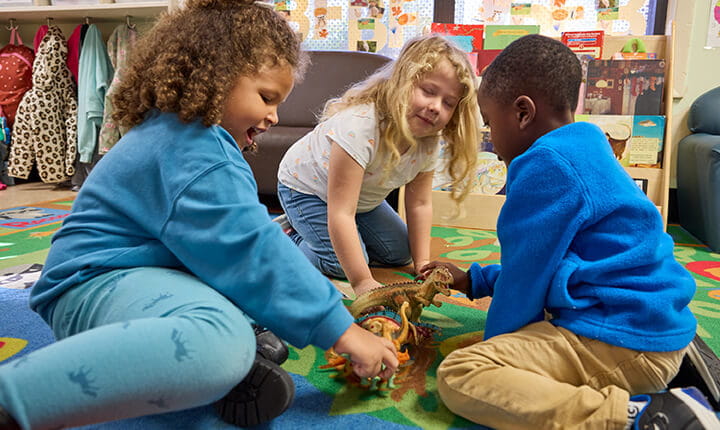 Prek kids playing together